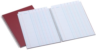 TABELLARISCH REGISTER DJOIS ATLANTA 321X226MM 2X6KOLOMMEN 108BLZ ROOD