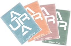 CURSUSBLOK AURORA A4 RUIT 5X5MM 2-GAATS 200 PAGINA'S 70GR