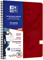 SPIRAALBLOK OXFORD TOUCH A4 LIJN 140 PAGINA'S 80GR ROOD-2