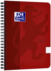 SPIRAALBLOK OXFORD TOUCH A5 LIJN 140 PAGINA'S 80GR ROOD