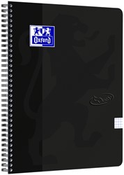 SPIRAALBLOK OXFORD TOUCH A4 RUIT 5X5MM 140 PAGINA'S 80GR ZWART