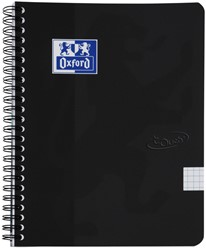 SPIRAALBLOK OXFORD TOUCH A5 RUIT 5X5MM 140 PAGINA'S 80GR ZWART
