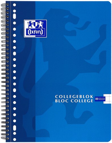 COLLEGEBLOK OXFORD SCHOOL A4 RUIT 10X10MM 23-GAATS 160 PAGINA'S 80GR ASSORTI-3