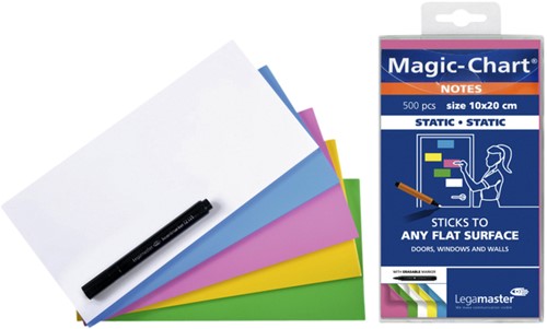 MAGIC-CHART NOTES LEGAMASTER 10X20CM ASSORTI 500 VEL