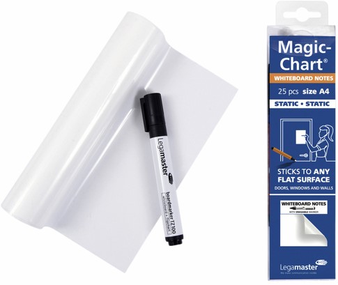 MAGIC-CHART NOTES LEGAMASTER WHITEBOARD 20X30CM WIT 25 VEL-3