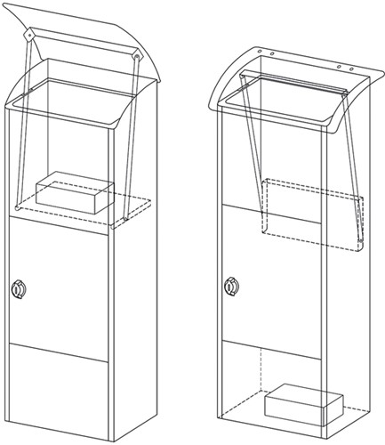 PAKKETBRIEVENBUS HELSINKI 390X240X1053MM ZWART-2