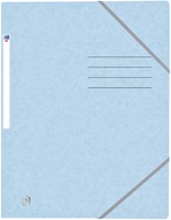 ELASTOMAP OXFORD TOP FILE+ A4 3 KLEPPEN 390GR PASTEL BLAUW