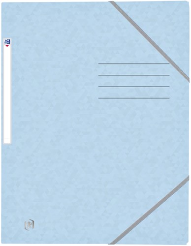 ELASTOMAP OXFORD TOP FILE+ A4 3 KLEPPEN 390GR PASTEL BLAUW