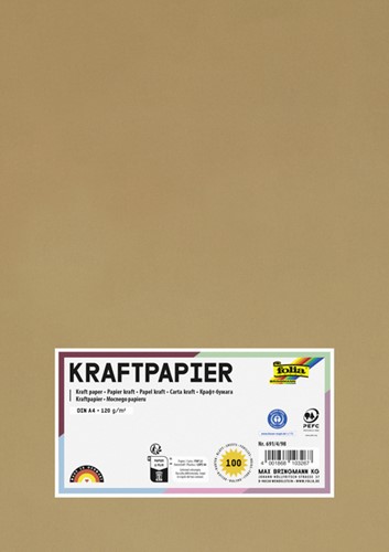 KRAFTPAPIER FOLIA A4 120GR 100 VEL