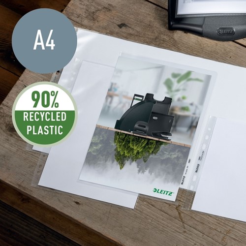 INSTEEKMAP L-MODEL LEITZ RECYCLE A4 0.10MM PP TRANSPARANT  25 STUKS-3