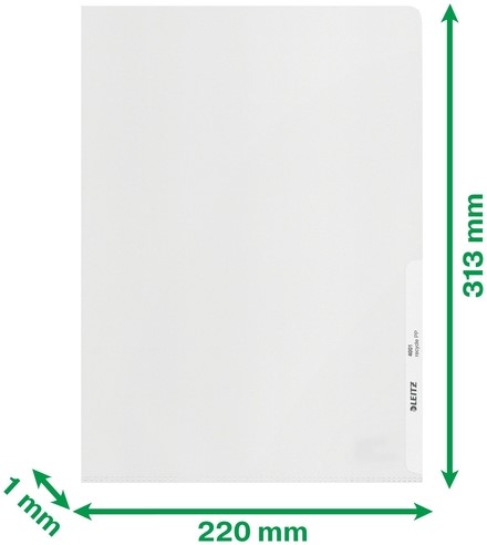 INSTEEKMAP L-MODEL LEITZ RECYCLE A4 0.10MM PP TRANSPARANT  25 STUKS-7