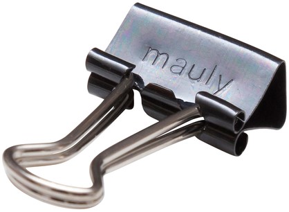 PAPIERKLEM MAUL 215 FOLDBACK 13MM CAPACITEIT 4MM ZWART 12 STUKS