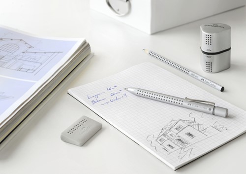 PUNTENSLIJPER FABER-CASTELL 2001 TRIO GRIP ZILVER-12
