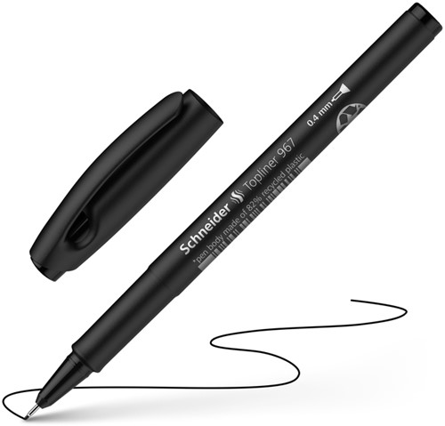 FINELINER SCHNEIDER TOPLINER 967 0.4MM ZWART-2