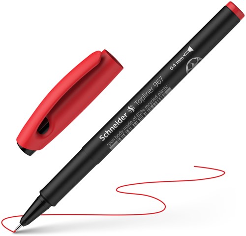 FINELINER SCHNEIDER TOPLINER 967 0.4MM ROOD-2
