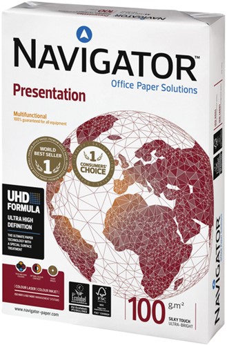 KOPIEERPAPIER NAVIGATOR PRESENTATION A3 100GR WIT 500 VEL