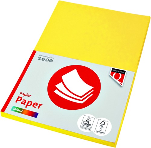 KOPIEERPAPIER QUANTORE COLOUR A4 160GR GEEL 50 VEL