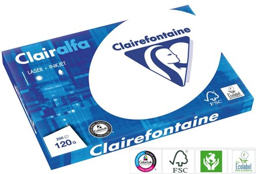 KOPIEERPAPIER CLAIREFONTAINE CLAIRALFA A3 120GR WIT 250 VEL