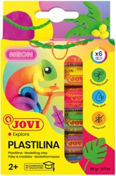BOETSEERKLEI JOVI PLASTALINA 15GR NEON KLEUREN ASSORTI ETUI À 6 STUKS
