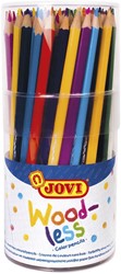 KLEURPOTLODEN JOVI HOUTVRIJ ASSORTI POT À 84 STUKS