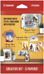 FOTOPAPIER CANON CREATIEVE KIT MET 3 SOORTEN PAPIER 60 VEL