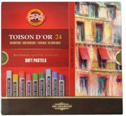 PASTELKRIJT KOH-I-NOOR TOISON 8514 ROND 24 STUKS ASSORTI