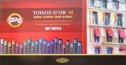 PASTELKRIJT KOH-I-NOOR TOISON 8516 ROND 48 STUKS ASSORTI
