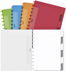 SCHRIFT ADOC A4 RUIT 4X8MM 144 PAGINA'S 90GR MET 6 TABBLADEN ASSORTI