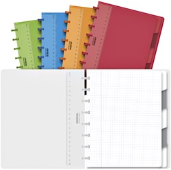SCHRIFT ADOC A5 RUIT 5X5MM 144 PAGINA'S 90GR MET 5 TABBLADEN ASSORTI