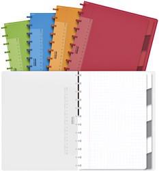 SCHRIFT ADOC A4 RUIT 5X5MM 144 PAGINA'S 90GR MET 6 TABBLADEN ASSORTI