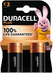 BATTERIJ DURACELL PLUS 2X C