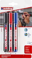 VILTSTIFT EDDING 300 ROND 1.5-3MM ASSORTI BLISTER À 3 STUKS