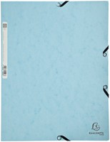 ELASTOMAP EXACOMPTA AQUAREL A4 3 KLEPPEN 400GR GLANSKARTON BLAUW