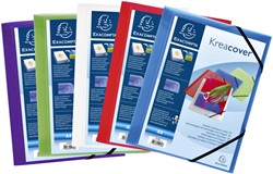 ELASTOMAP EXACOMPTA KREACOVER A4 3 KLEPPEN PP ASSORTI