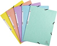 ELASTOMAP EXACOMPTA AQUAREL A4 3 KLEPPEN 400GR GLANSKARTON ASSORTI