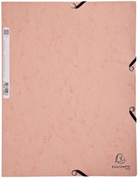 ELASTOMAP EXACOMPTA AQUAREL A4 3 KLEPPEN 400GR GLANSKARTON ROZE