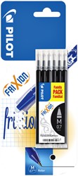 ROLLERPENVULLING PILOT FRIXION MEDIUM ZWART SET À 6 STUKS