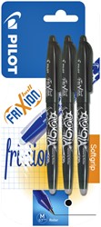 ROLLERPEN PILOT FRIXION MEDIUM ZWART BLISTER À 3 STUKS