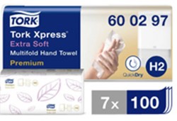 HANDDOEK TORK H2 XPRESS PREMIUM MULTIFOLD 2-LAAGS 212X340MM 7X100 VEL WIT 600297
