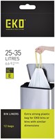 AFVALZAK EKO MDPE TYPE E MET TREKBAND 55X70CM 25-35L WIT ROL À 12 STUKS-2