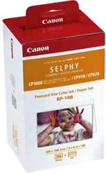 FOTOPAPIER CANON RP-108 10X15CM + INKTCARTRIDGE 108VEL