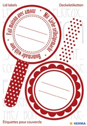 ETIKET HERMA 15446 KEUKEN NEW LOOK ROOD