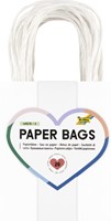 TAS MET HANDVAT FOLIA KRAFTPAPIER 110GR 12X15X5.5CM 20 STUKS WIT