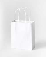 TAS MET HANDVAT FOLIA KRAFTPAPIER 110GR 12X15X5.5CM 20 STUKS WIT-2