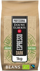 KOFFIE DOUWE EGBERTS ESPRESSO BONEN DARK ROAST ORGANIC & FAIRTRADE 1KG