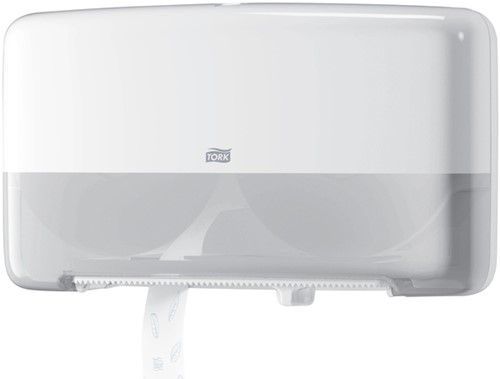 TOILETPAPIERDISPENSER TORK T2 ELEVATION JUMBO KLEIN DUO WIT 555500