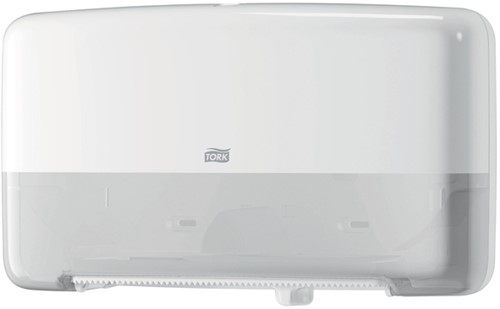 TOILETPAPIERDISPENSER TORK T2 ELEVATION JUMBO KLEIN DUO WIT 555500-3