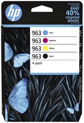 INKTCARTRIDGE HP 6ZC70AE 963 ZWART + 3 KLEUREN