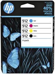INKTCARTRIDGE HP 6ZC74AE 912 ZWART + 3 KLEUREN
