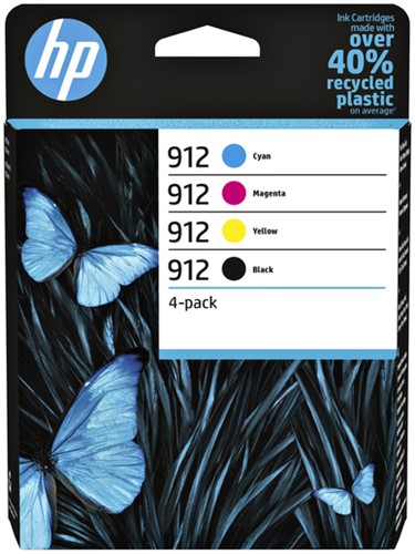 INKTCARTRIDGE HP 6ZC74AE 912 ZWART + 3 KLEUREN